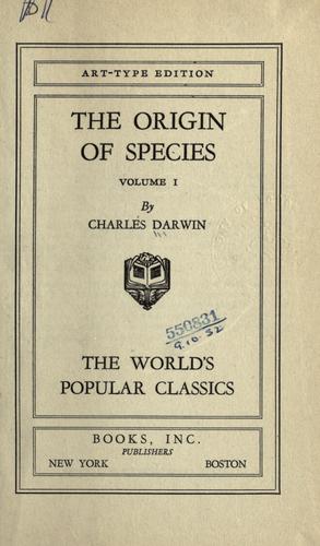 Charles Darwin: The  Origin of Species (1900, Books, Inc.)