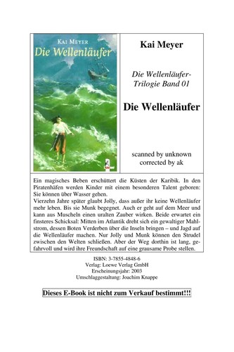 Kai Meyer: Die Wellenläufer-Trilogie (German language, 2008, Loewe)