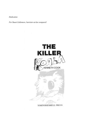 Kenneth Cook: The Killer Koala (1987, Bantam)