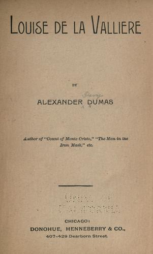 E. L. James: Louise de La Valliere (1900, Donohue, Henneberry & Co.)