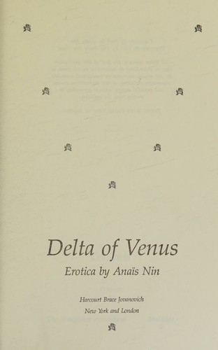 Anaïs Nin: delta of venus (1969, ANAIS NIN)