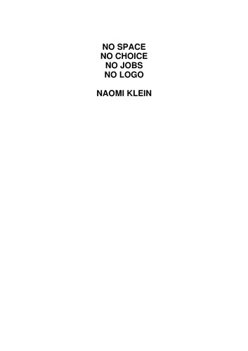 Naomi Klein: No logo (2000, Flamingo)