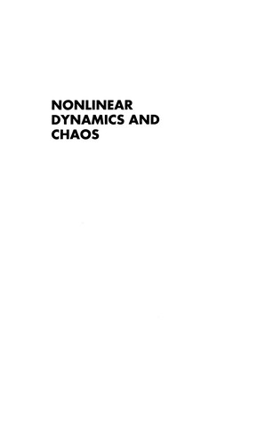 Steven H. Strogatz: Nonlinear dynamics and chaos (Paperback, 2000, Westview Press)
