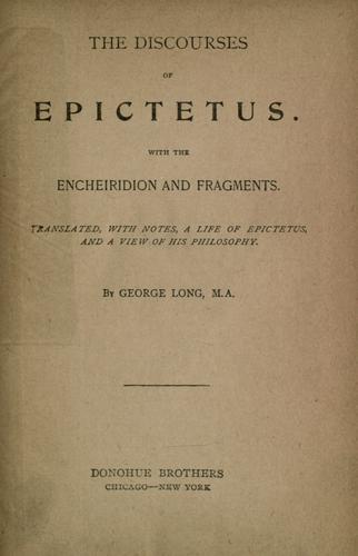 Epictetus: The discourses of Epictetus (1900, Donohue Brothers)