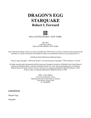 Robert L. Forward: Dragon's Egg (Paperback, 1983, Del Rey)