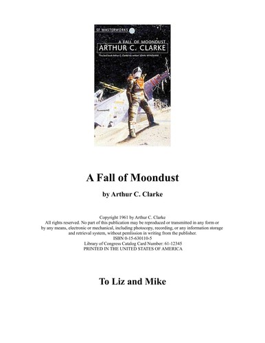 Arthur C. Clarke: Fall of Moondust, A (Paperback, 1991, Spectra)