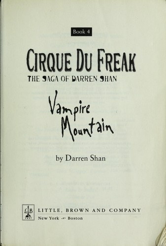 Darren Shan: Vampire Mountain (Paperback, 2002, Little, Brown and Co.)